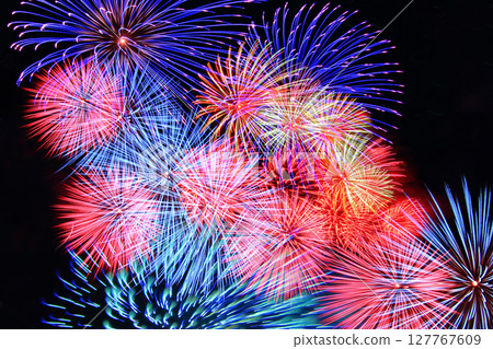 Fireworks 3 Fireworks in the night sky 127767609