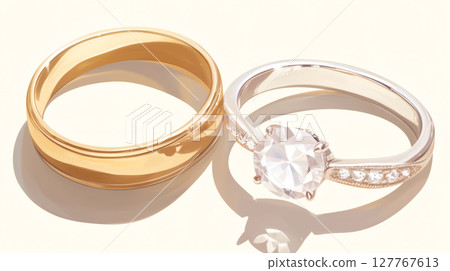 Silver ring and glitter background Silver ring and glitter background 127767613