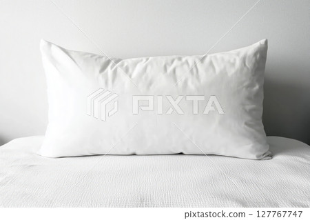 White pillow on white background White pillow on white background 127767747