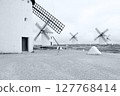 some wind mills in Castilla La Mancha Spain some wind mills in Castilla La Mancha Spain 127768414