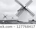 white wind mills in Spain white wind mills in Spain 127768417