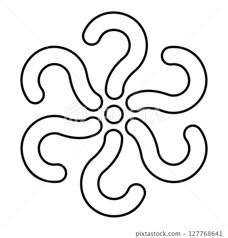 Signs of questions Sign question contour outline line icon black color vector illustration image thin flat style Signs of questions Sign question contour outline line icon black color vector illustration image thin flat style 127768641