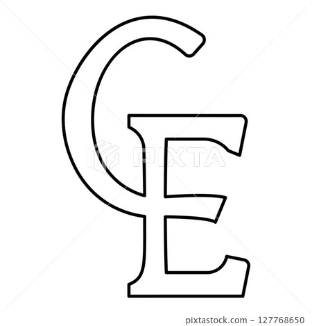 ECU European Currency Unit symbol euro-currency sign euro currency contour outline line icon black color vector illustration image thin flat style ECU European Currency Unit symbol euro-currency sign euro currency contour outline line icon black color vector illustration image thin flat style 127768650