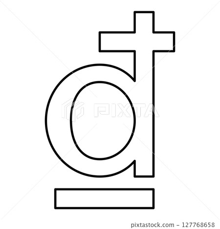 Symbol dong sign vietnamese currency contour outline line icon black color vector illustration image thin flat style Symbol dong sign vietnamese currency contour outline line icon black color vector illustration image thin flat style 127768658