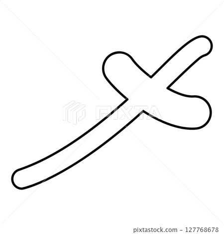 Rufiyaa Maldivian currency symbol MVR money sign contour outline line icon black color vector illustration image thin flat style 127768678