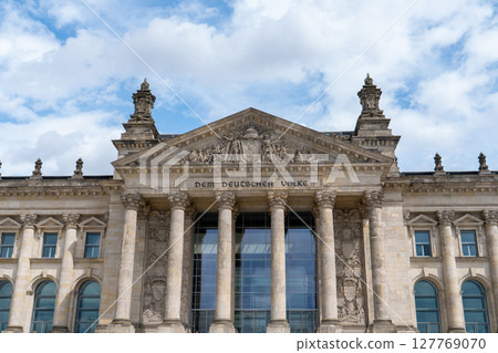 Berlin. Germany. 06.25.2025 Reichstag in Berlin under the blue sky 127769070