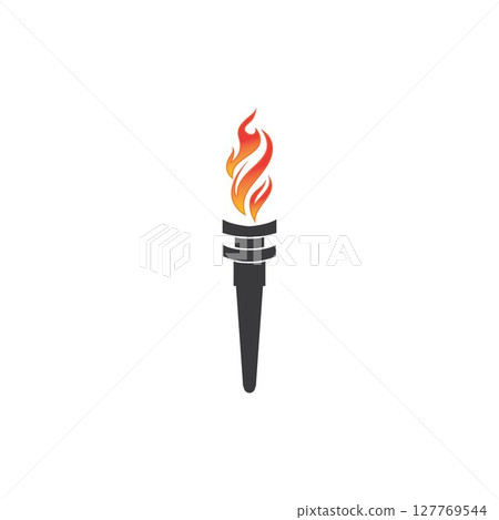 Torch vector icon illustration design template Torch vector icon illustration design template 127769544