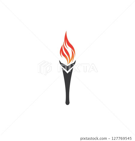 Torch vector icon illustration design template 127769545