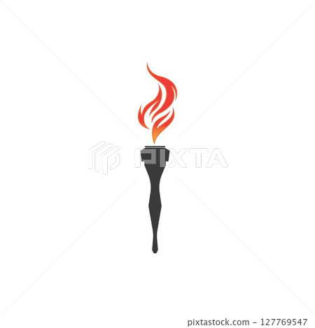 Torch vector icon illustration design template Torch vector icon illustration design template 127769547