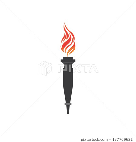 Torch vector icon illustration design template Torch vector icon illustration design template 127769621