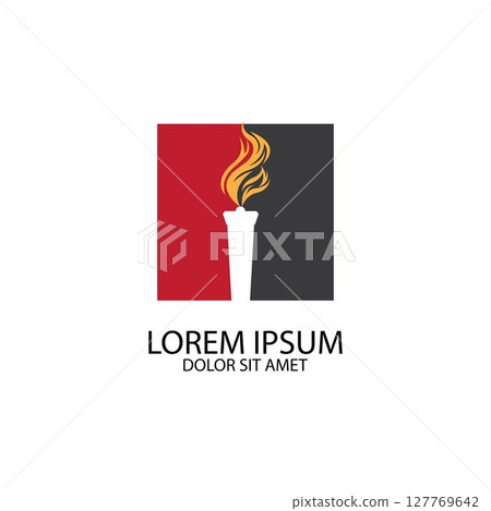 Torch vector icon illustration design template Torch vector icon illustration design template 127769642