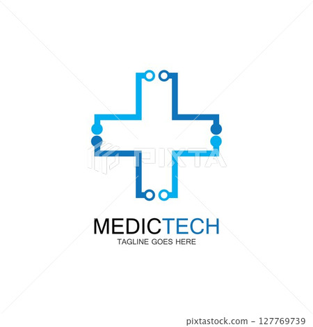 Medical technology logo design vector 127769739