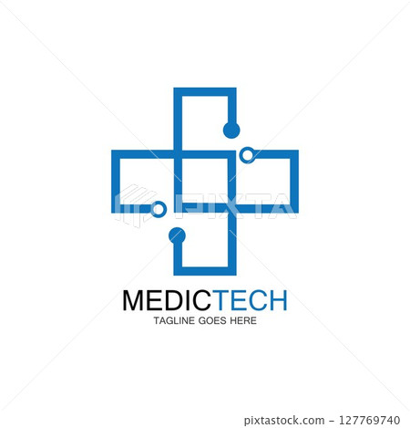 Medical technology logo design vector Medical technology logo design vector 127769740
