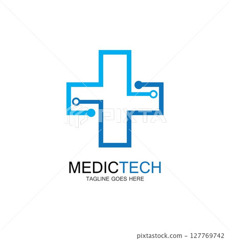 Medical technology logo design vector 127769742