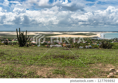 Serrote de Jericoacoara trail along the coast and beaches from Jericoacoara to Pedra Furada in Ceara State of Brazil Serrote de Jericoacoara trail along the coast and beaches from Jericoacoara to Pedra Furada in Ceara State of Brazil 127769892