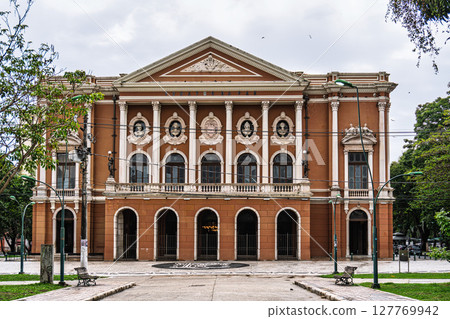 The Theatro da Paz, Peace Theater at Belem, in the state of Para, in Brazil. 127769942