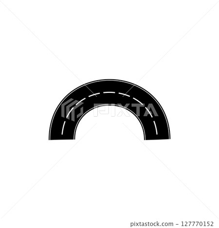 Road icon isolated on white background. 127770152