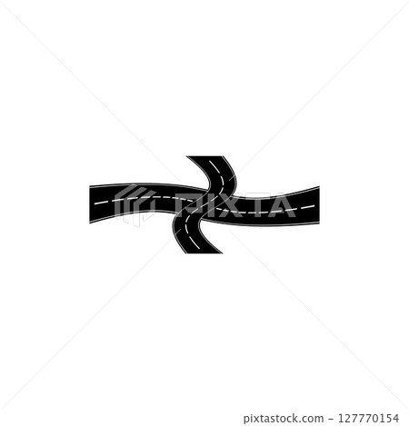 Road icon isolated on white background. 127770154
