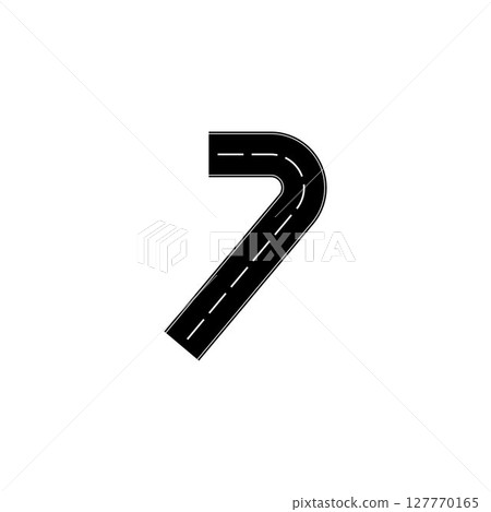 Road icon isolated on white background. 127770165