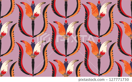 seamless pattern with sea shells 127771730
