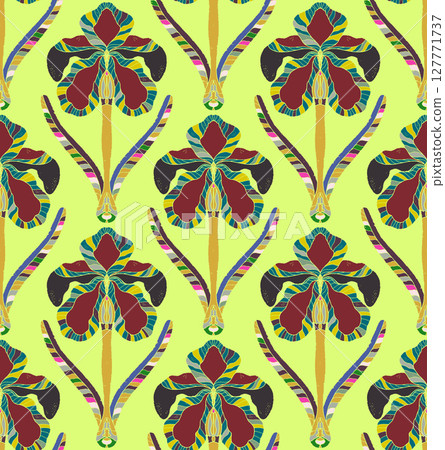 seamless pattern with colorful flowers seamless pattern with colorful flowers 127771737