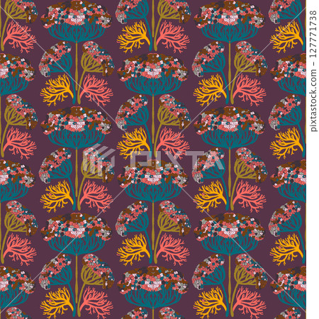 seamless texture with flowers seamless texture with flowers 127771738
