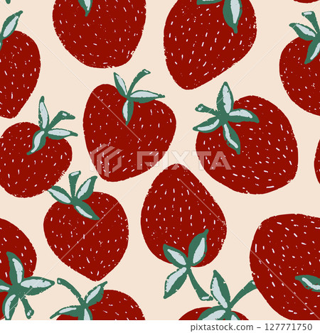 seamless pattern with strawberry 127771750