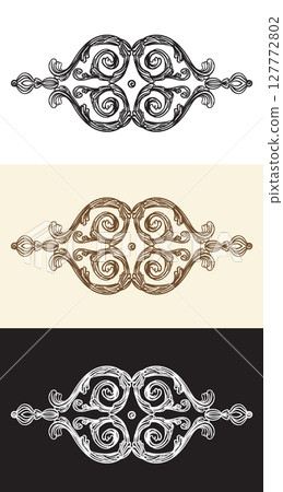 Collection of vintage hand drawing design element illustration Collection of vintage hand drawing design element illustration 127772802
