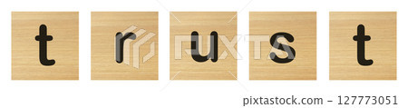 trust word with wood blocks 127773051