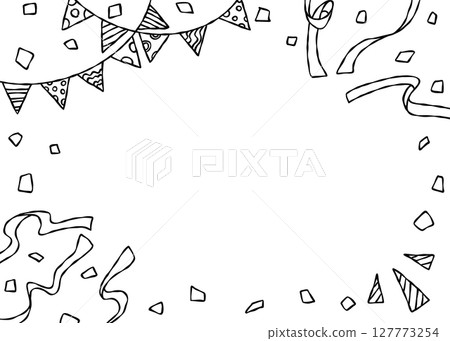 Hand-drawn decorative frames, line drawings Hand-drawn decorative frames, line drawings 127773254