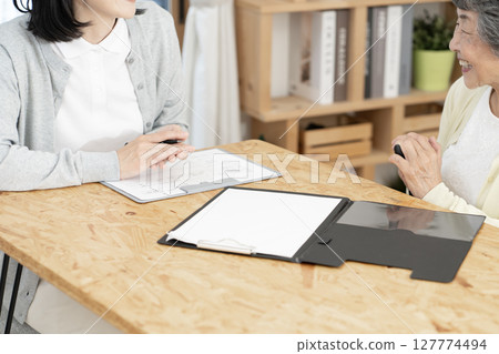 Visiting care manager, care manager, body parts, part cut Visiting care manager, care manager, body parts, part cut 127774494