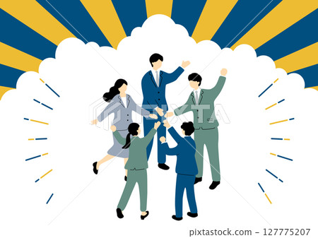 Business person forming a circle 127775207