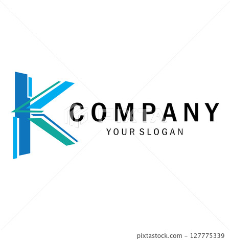 The letter K logo design is simple, elegant, modern, unique and luxurious. Logo for business cards, business, companies, fashion and brands, offices 127775339