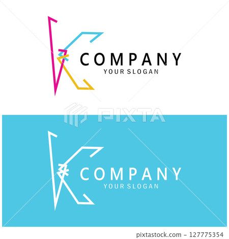 The letter K logo design is simple, elegant, modern, unique and luxurious. Logo for business cards, business, companies, fashion and brands, offices The letter K logo design is simple, elegant, modern, unique and luxurious. Logo for business cards, business, companies, fashion and brands, offices 127775354