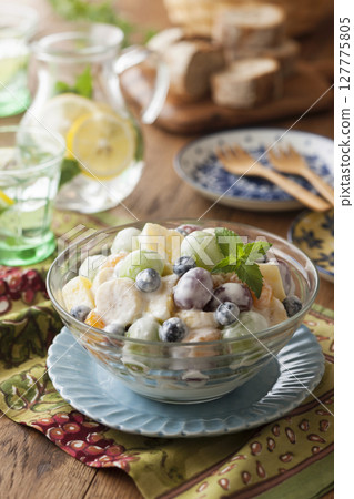 Fruit yoghurt salad Fruit yoghurt salad 127775805