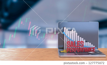 The Sales performance and chart for Business concept 3d Rendering. The Sales performance and chart for Business concept 3d Rendering. 127775872