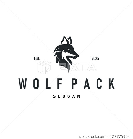 black silhouette design logo wolf wild animal simple illustration template black silhouette design logo wolf wild animal simple illustration template 127775904
