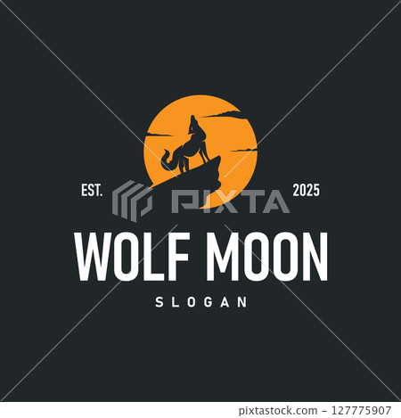 black silhouette design logo wolf wild animal simple illustration template black silhouette design logo wolf wild animal simple illustration template 127775907