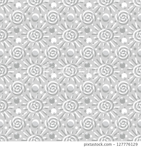 abstract sun seamless pattern vector image 127776129