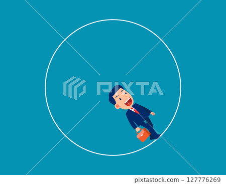 Business of never ending issue. Business walk in circle Business of never ending issue. Business walk in circle 127776269