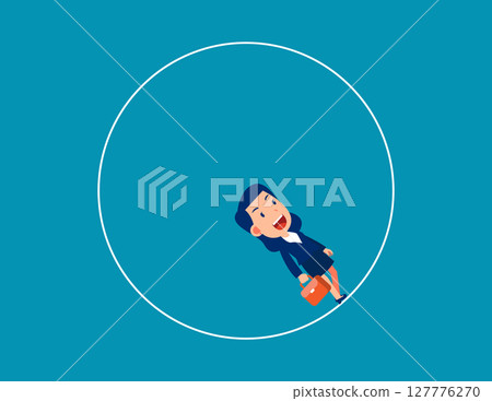 Business of never ending issue. Business walk in circle Business of never ending issue. Business walk in circle 127776270