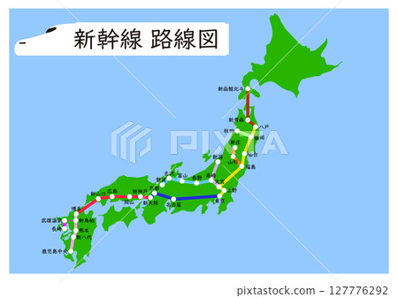 新幹線路線圖 127776292