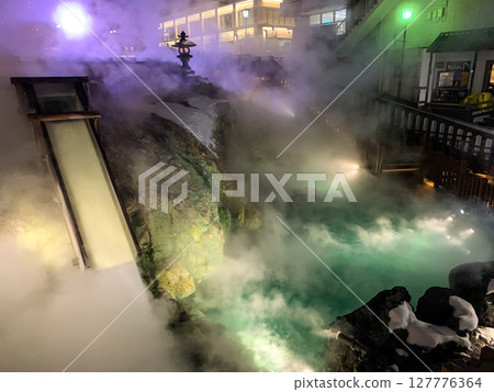 Kusatsu Onsen Winter Yutaki Yubatake Kusatsu Onsen Winter Yutaki Yubatake 127776364