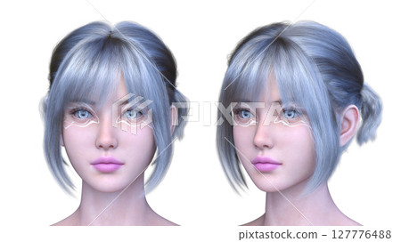 Close-up of a woman's face 127776488