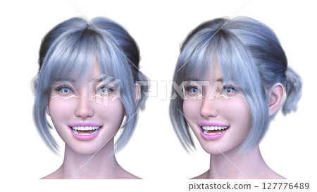 女人的臉的特寫 127776489