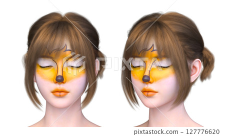 女人的臉的特寫 女人的臉的特寫 127776620