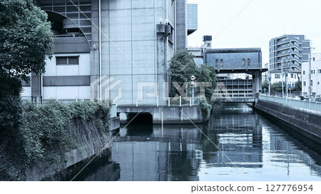 Kayakawa Water Gate Chiba City Scenery Kayakawa Water Gate Chiba City Scenery 127776954