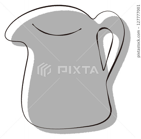Simple milk pitcher illustration Simple milk pitcher illustration 127777001