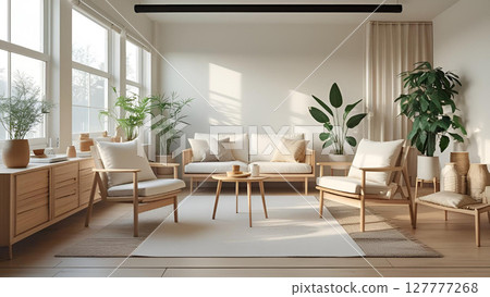 modern loft interior living room 127777268
