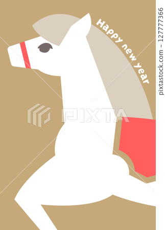 馬年新年賀卡向量插圖 2026 127777366